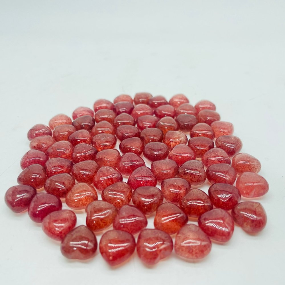 High Quality Mini Strawberry Quartz Heart DIY Pendant Wholesale -Wholesale Crystals