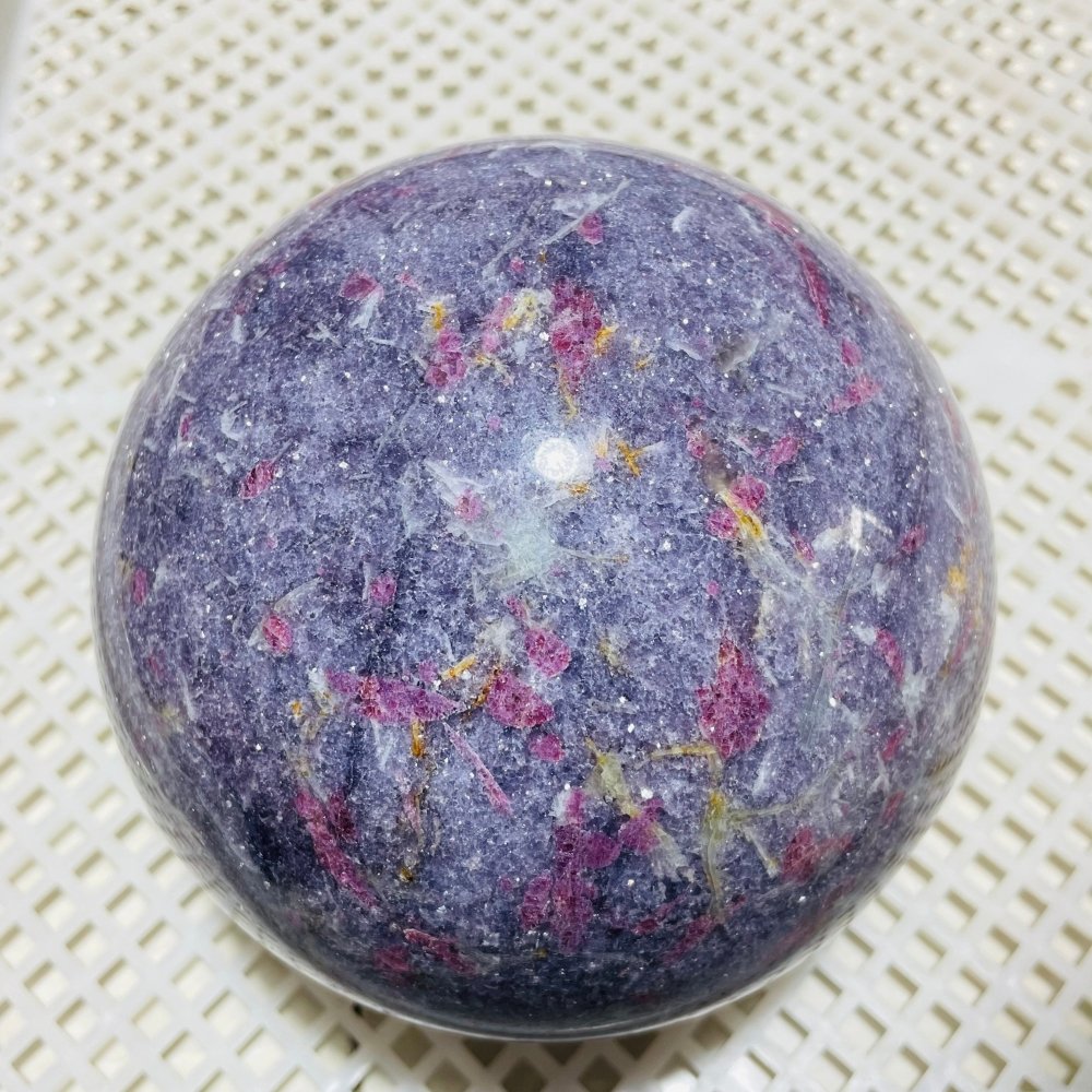 High Quality Red Tourmaline Mixed Mica Sphere -Wholesale Crystals