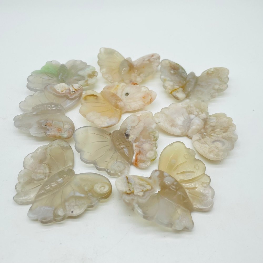 High Quality Sakura Agate Butterfly Carving Wholesale -Wholesale Crystals
