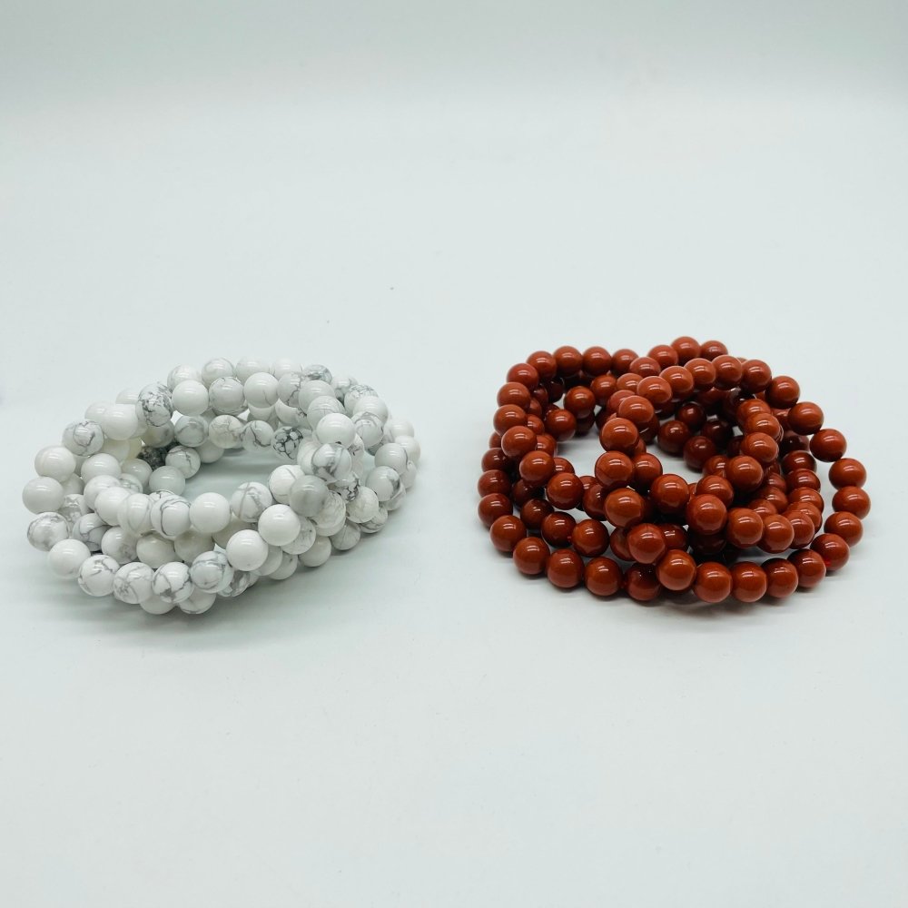 Howlite & Red Jasper Bracelet Wholesale -Wholesale Crystals