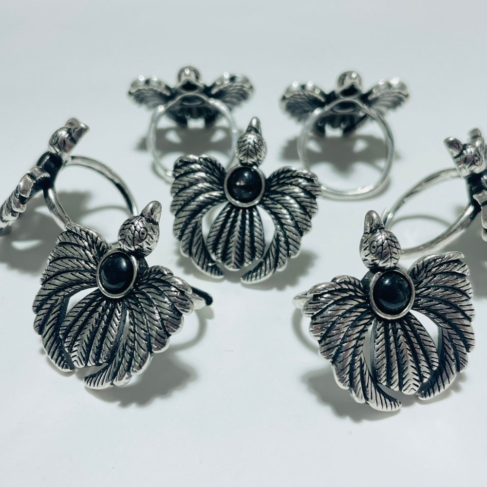 Hypersthene Stone Feather Ring Wholesale -Wholesale Crystals