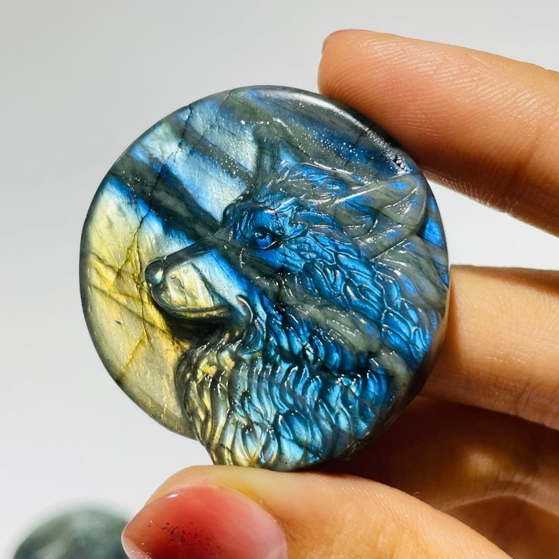 Labradorite Carving Wolf Wholesale -Wholesale Crystals