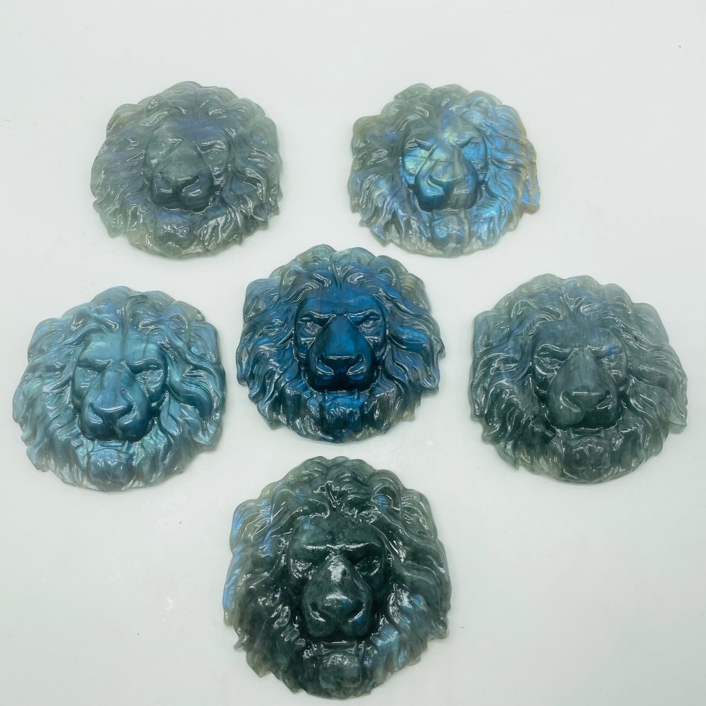 Labradorite Lion Head Carving Wholesale -Wholesale Crystals