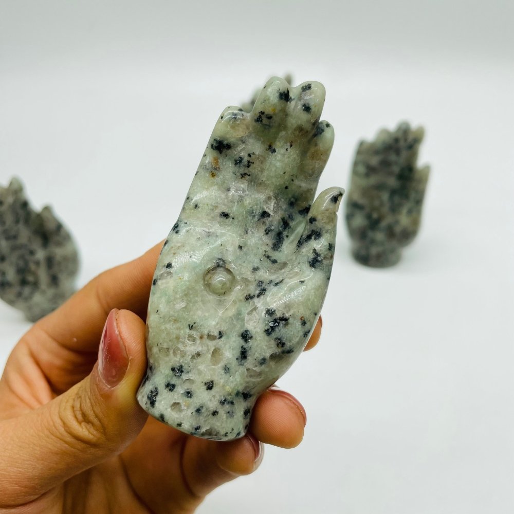 Lotus Jasper Hamsa Hand Carving Wholesale -Wholesale Crystals