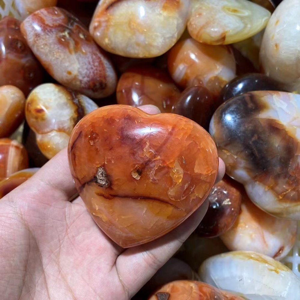 Madagascar Carnelian agate heart wholesale -Wholesale Crystals