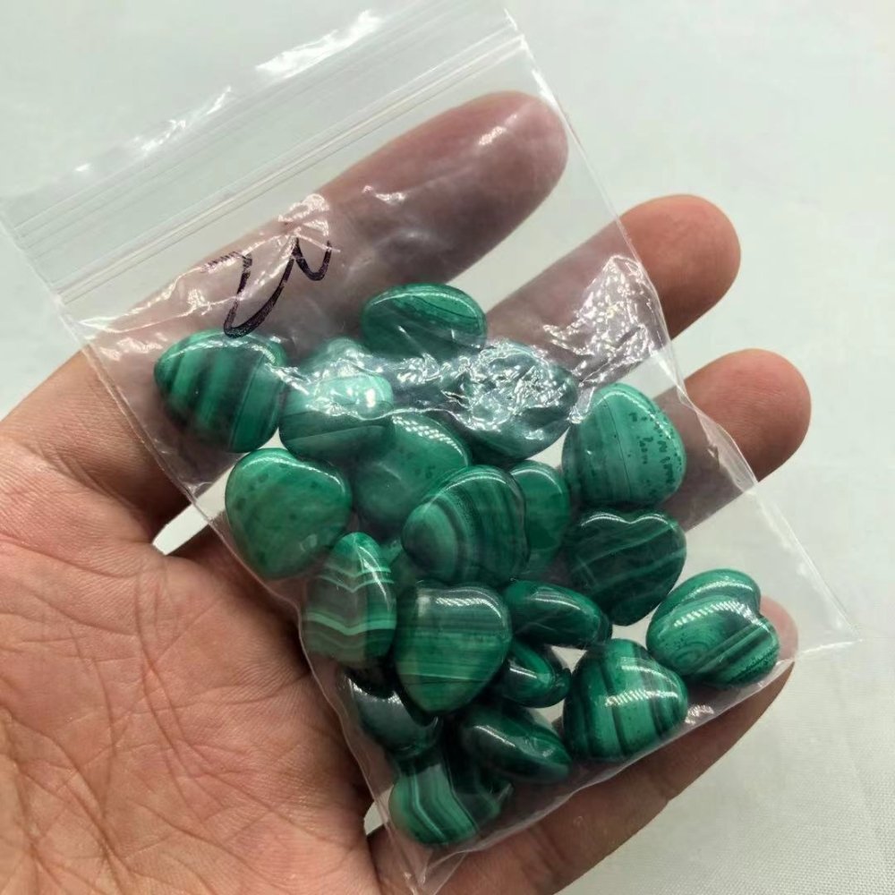 Malachite Mini Pocket Heart DIY Crystals Wholesale -Wholesale Crystals