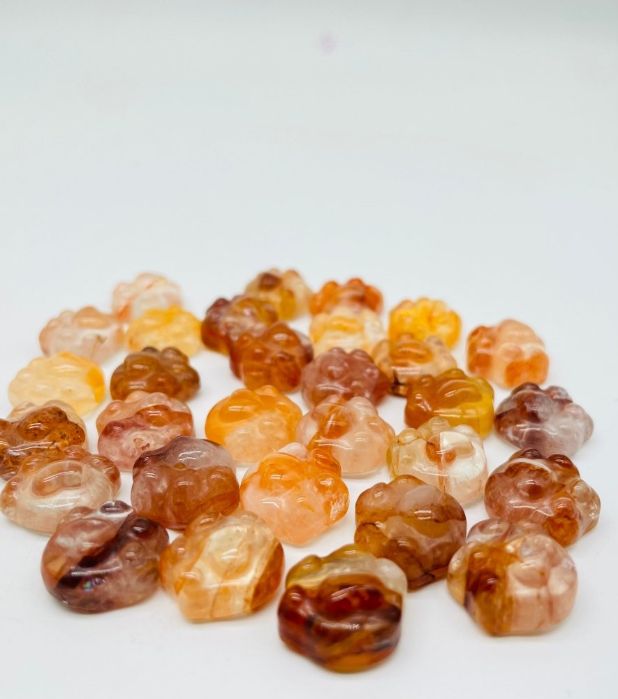 Mini Cat Paw Fire Quartz Carving Wholesale -Wholesale Crystals