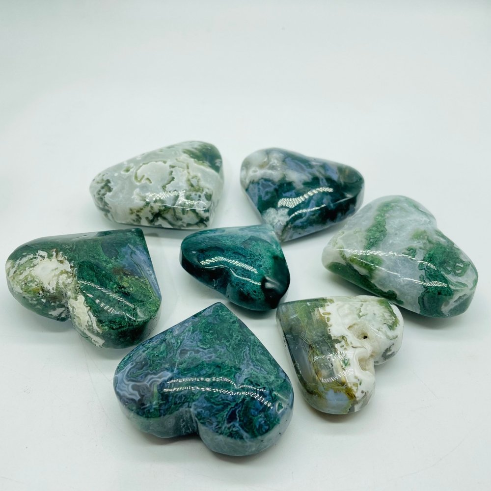 Moss Agate Heart Wholesale -Wholesale Crystals