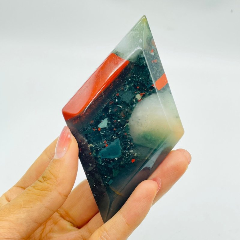 Natural Africa Blood Rhombus Shaped Carving Wholesale -Wholesale Crystals