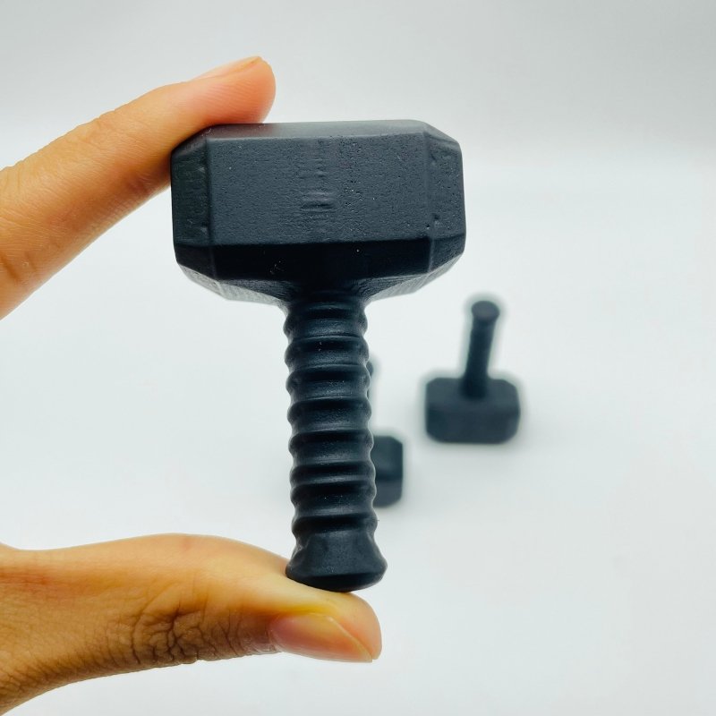 Obsidian Thor's Hammer Mjolnir Carving Wholesale -Wholesale Crystals