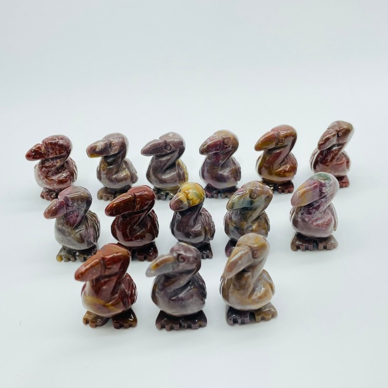 Ocean Jasper Flamingos Carving Wholesale - Wholesale Crystals