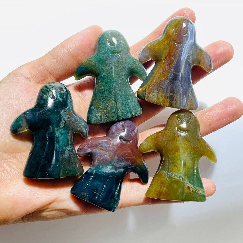 Ocean Jasper Ghost Halloween Carving Wholesale -Wholesale Crystals