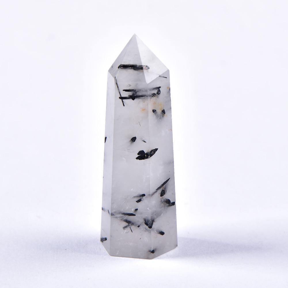 Black Tourmaline Quartz Point Crystal Tower -Wholesale Crystals
