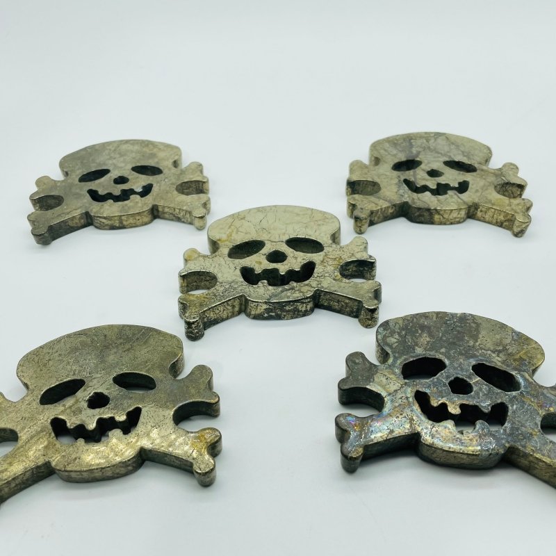 Pyrite Pirate Skull Carving Wholesale - Wholesale Crystals