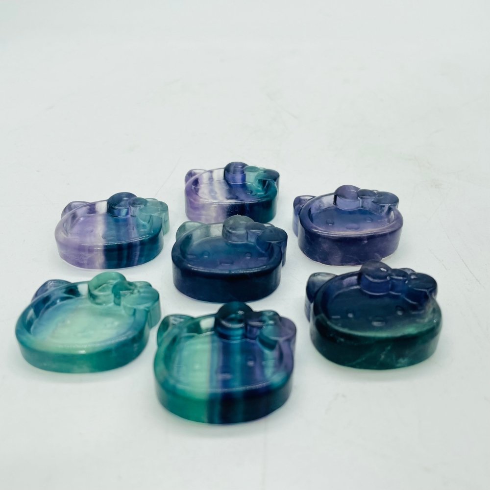 Rainbow Fluorite Hello Kitty Small Bowl Wholesale -Wholesale Crystals