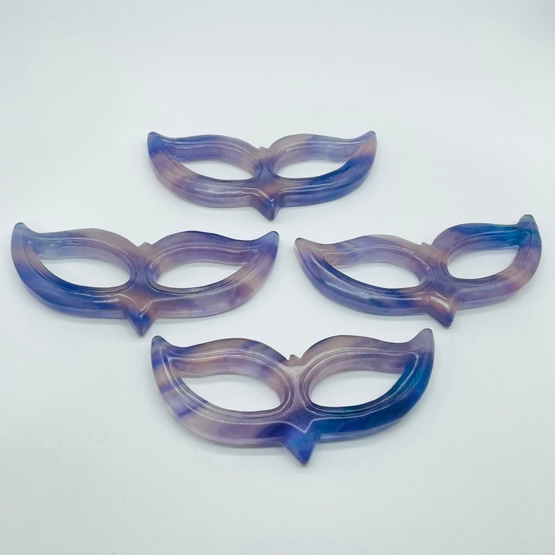 Rainbow Fluorite Masquerade Goddess Mask Carving Wholesale - Wholesale Crystals