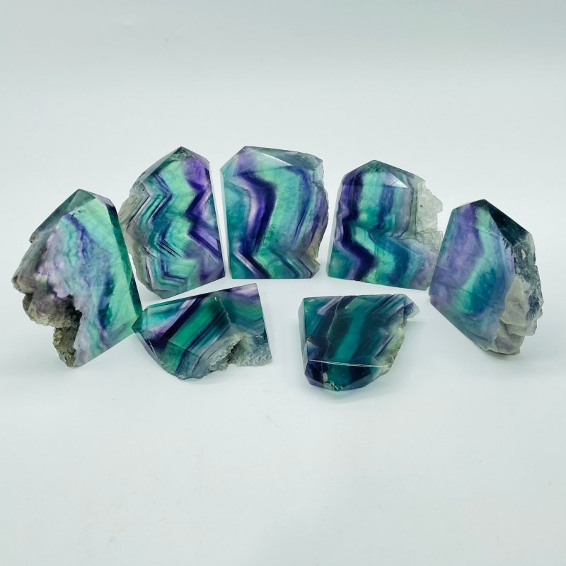 Rainbow Fluorite Rough Side Tower Point Wholesale - Wholesale Crystals