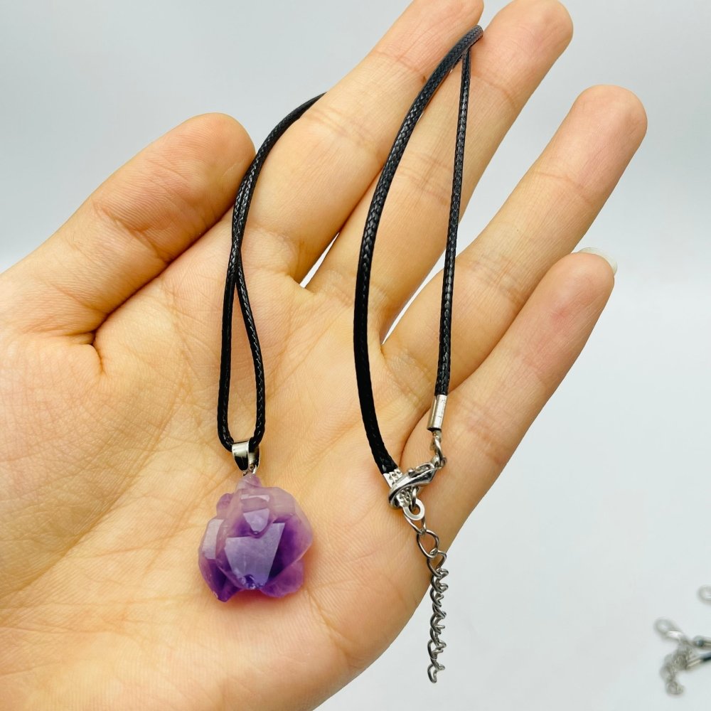 Raw Amethyst Cluster Pendant Wholesale -Wholesale Crystals