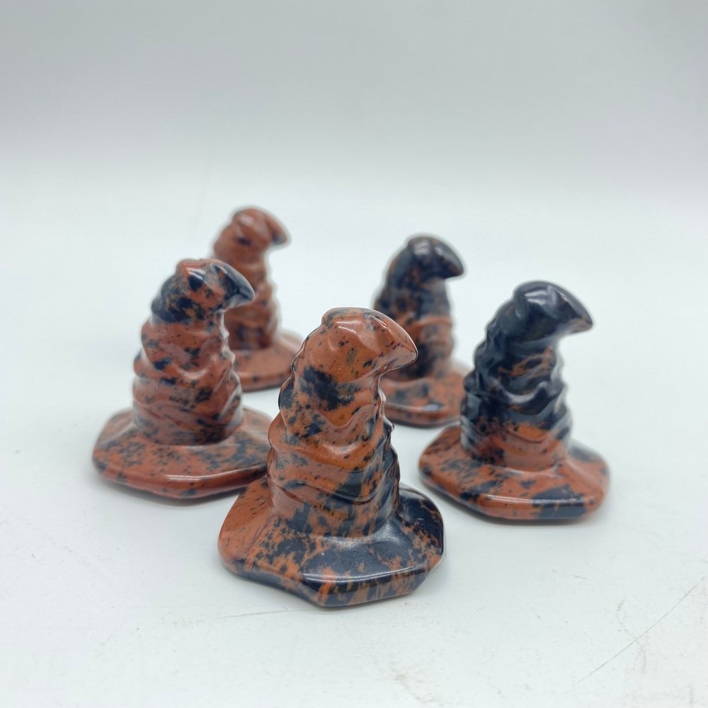 Red Obsidian Halloween Wizard Hat Carving Wholesale -Wholesale Crystals