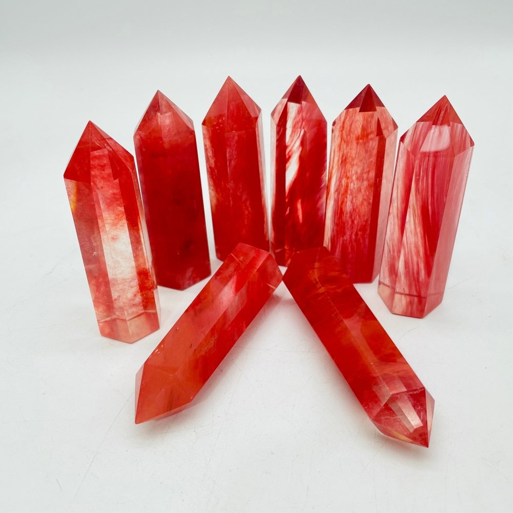 Red Smelting Stone Quartz Tower Point Wholesale -Wholesale Crystals