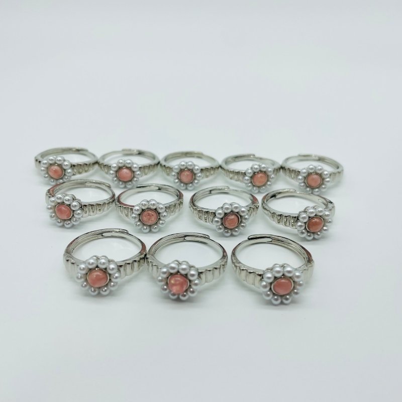 Rhodochrosite Flower Ring Wholesale -Wholesale Crystals
