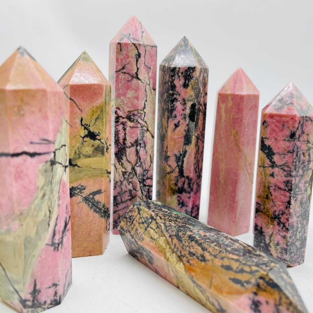 Rhodonite Point Tower Quartz Wholesale -Wholesale Crystals