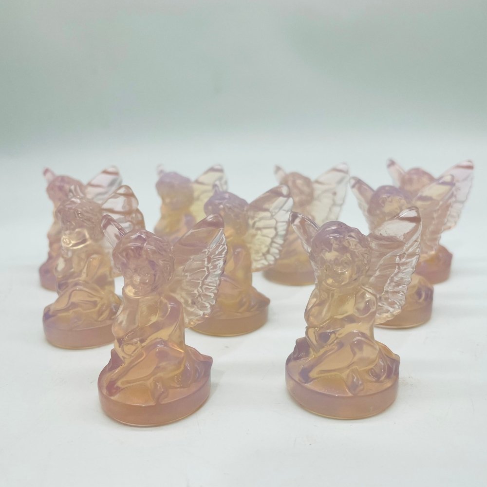 Rose Opalite Baby Angel Carving Wholesale -Wholesale Crystals