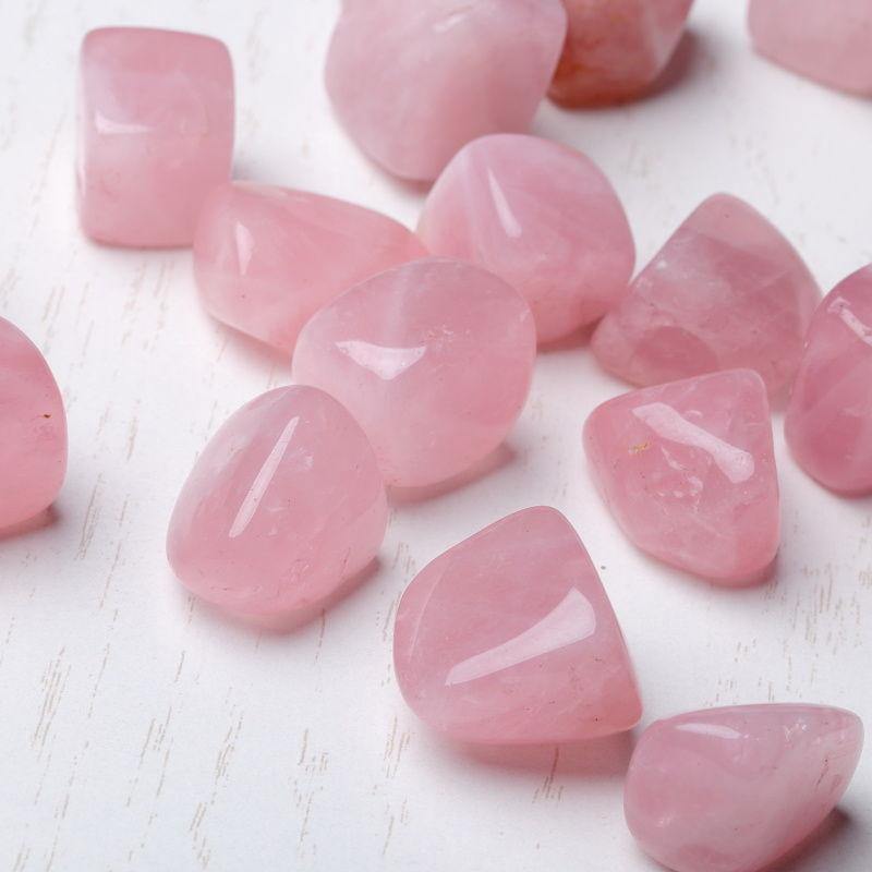 rose quartz crystal tumble -Wholesale Crystals