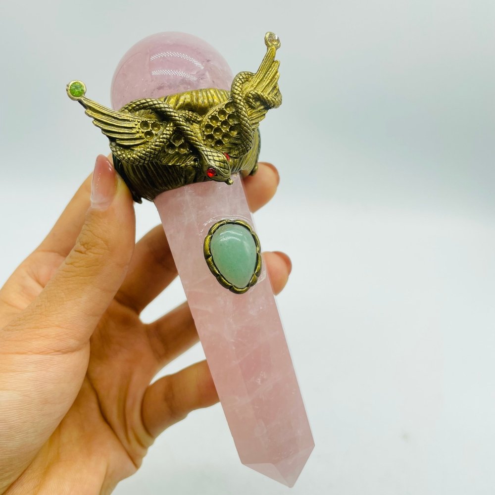 Rose Quartz Magic Wand Carving Crystal Wholesale -Wholesale Crystals