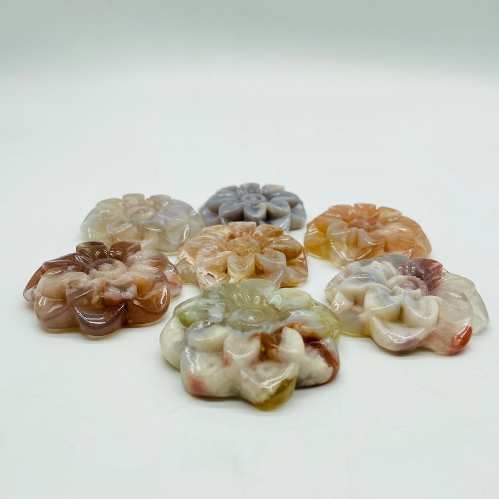 Sakura Agate Flower Carving Wholesale -Wholesale Crystals