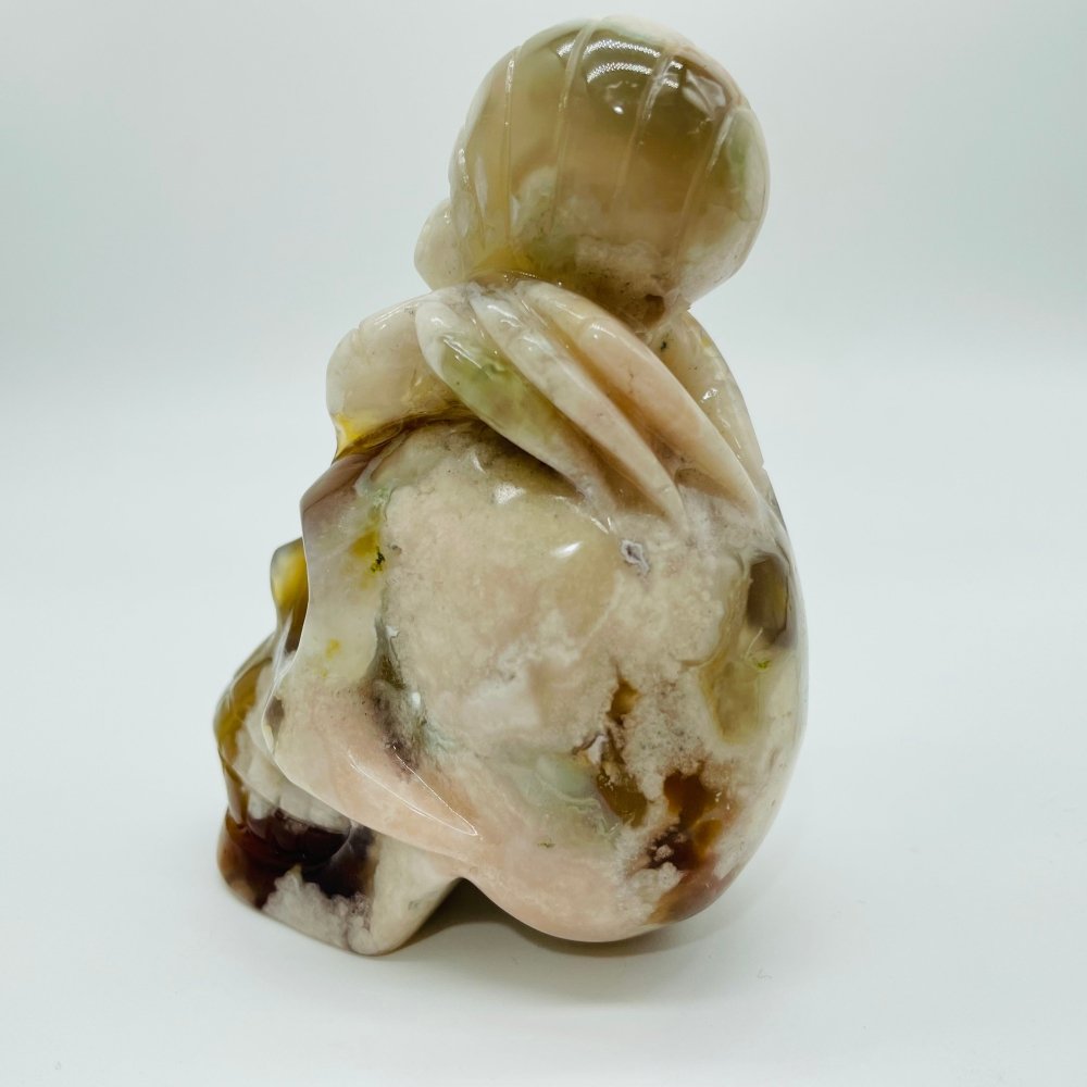 Sakura Flower Agate Beetle Skull Carving -Wholesale Crystals