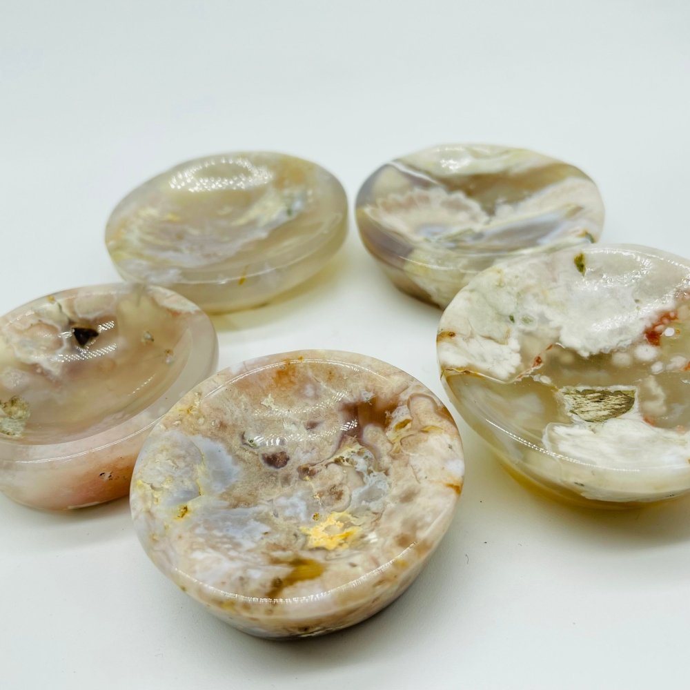Sakura Flower Agate Shallow Bowl Wholesale -Wholesale Crystals