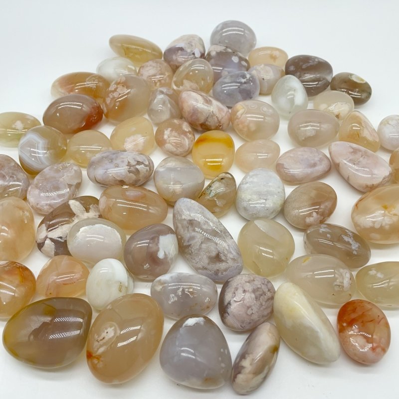 Sakura Flower Agate Tumbled Wholesale -Wholesale Crystals