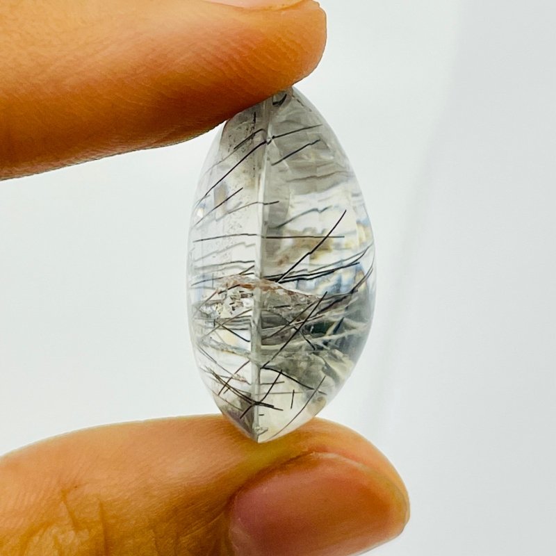 Unique Black Rutile Quartz In Quartz Teardrop Shape DIY Pendant -Wholesale Crystals