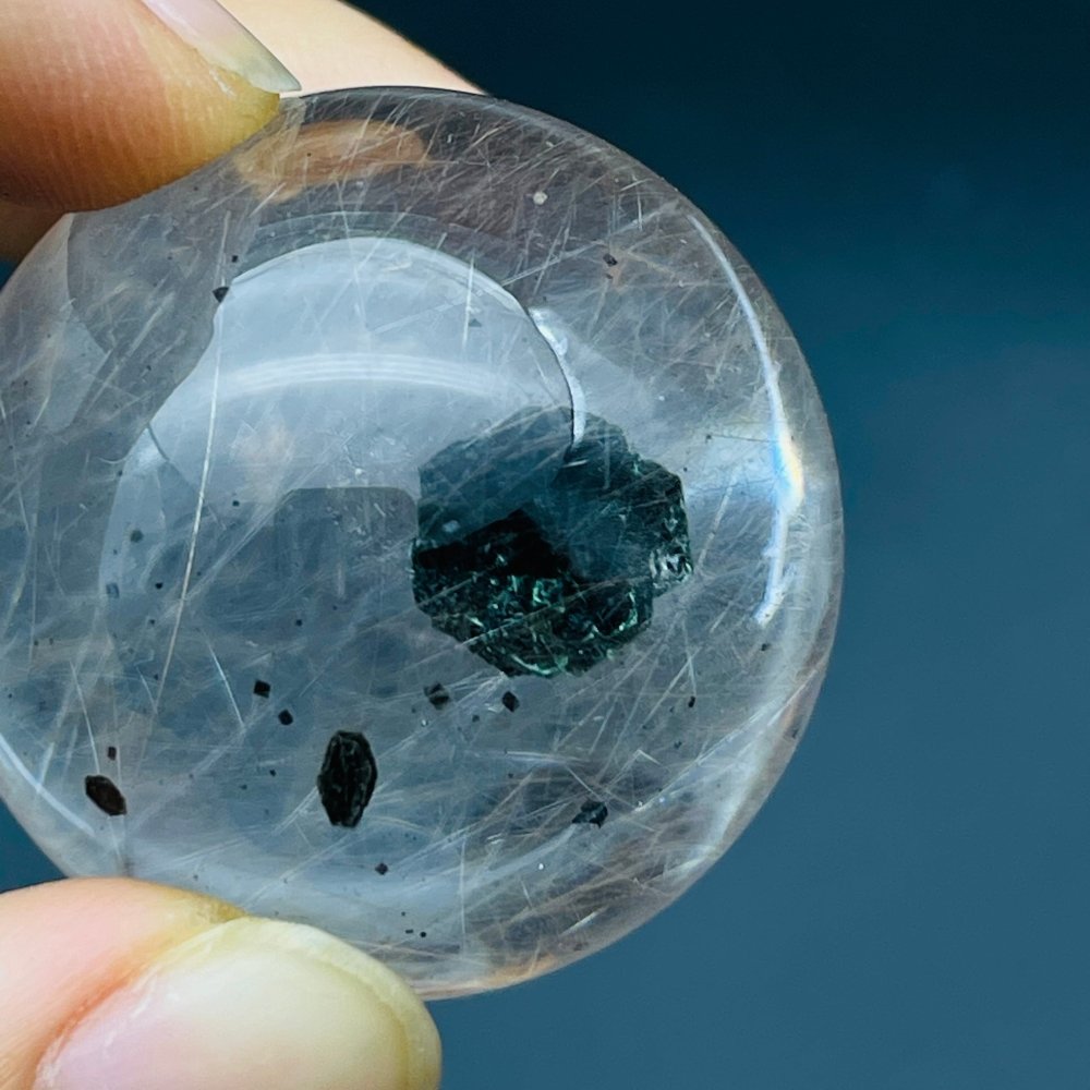 Unique Clear Quartz With Mica And Rutile Sphere -Wholesale Crystals