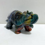 2 Pieces Large Ocean Jasper Elephant Carving