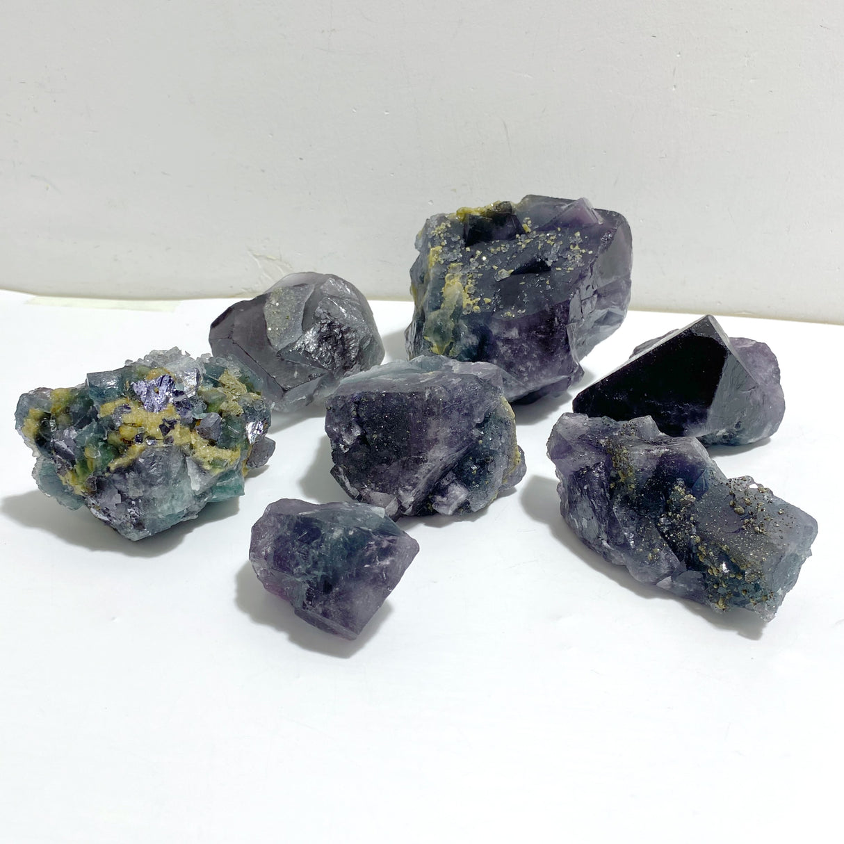 7 Pieces Raw Blue Fluorite Stone