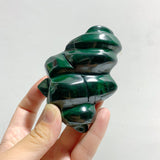 12 Pieces Malachite Flame Carving
