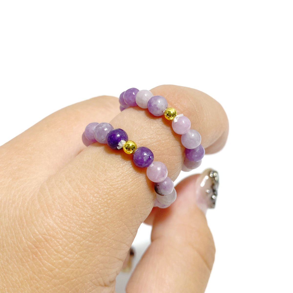 21 Types Crystal Beaded Rings Wholesale Tiger Eye Blue Aventurine
