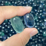 0.78 - 1in Blue&Green Fluorite Tumbled Wholesale - Wholesale Crystals