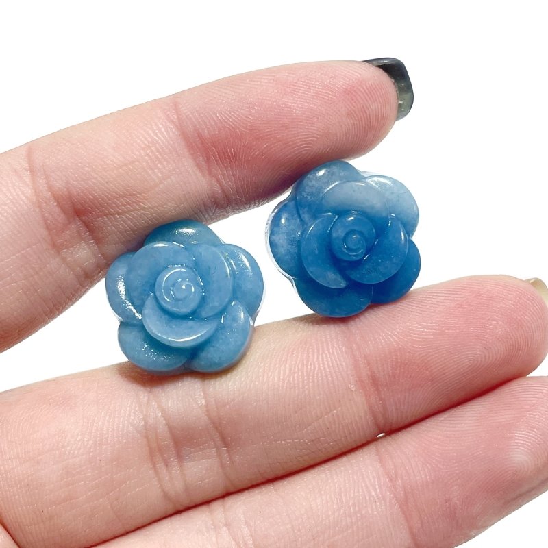 0.79in Small Trolleite Rose Flower Carving Wholesale - Wholesale Crystals