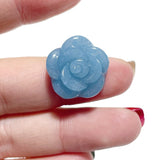 0.79in Small Trolleite Rose Flower Carving Wholesale - Wholesale Crystals