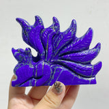 6 Pieces Lapis Lazuli Nine-tailed Fox Carving