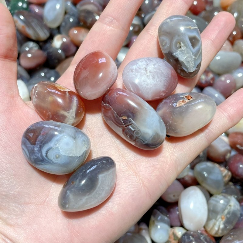 0.8 - 1.9in Colorful Agate Tumbled Gravel Wholesale - Wholesale Crystals