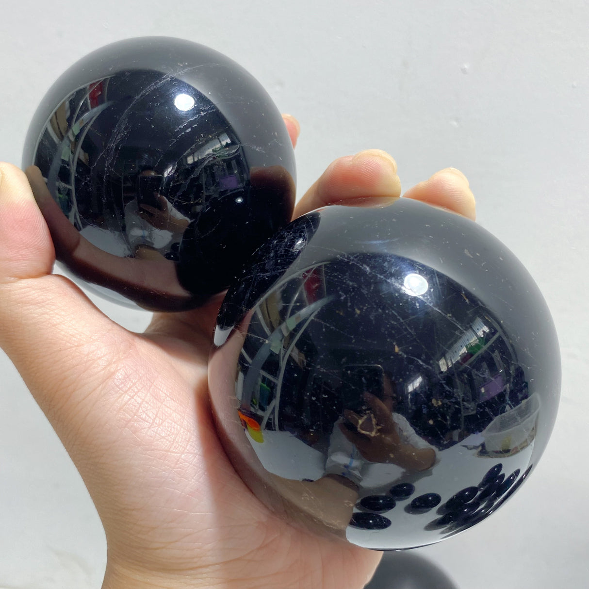 18 Pieces Black Tourmaline Spheres