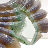 Beautiful Geode Druzy Agate Nine-tailed Fox Carving #9