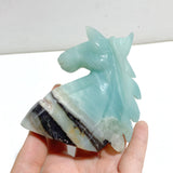 11 Pieces Caribbean Calcite Unicorn Carving Closeout