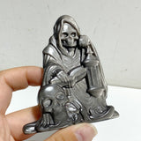 Silver Sheen Obsidian Witch Carving Wholesale