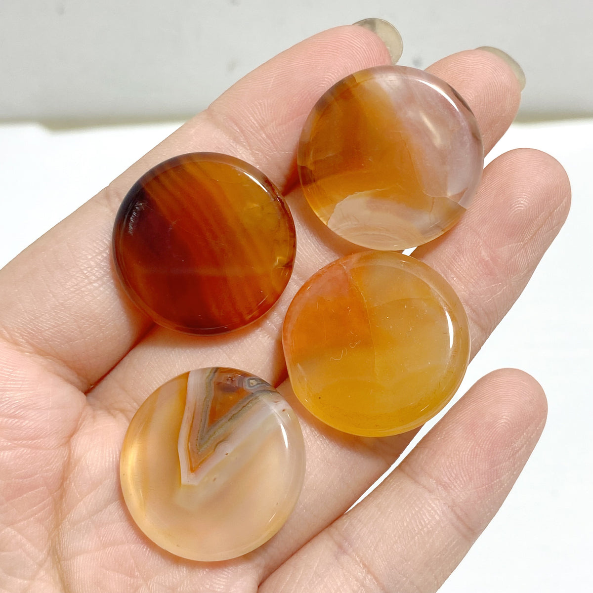 Carnelian Round Flat Cabochon Wholesale
