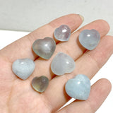 1-2cm Mixed Size Aquamarine Heart Wholesale -Wholesale Crystals